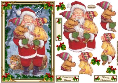 Christmas Santa Decoupage Topper 4