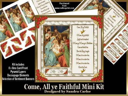 Christmas Come All Ye Faithful 8 x 8ins Mini Kit
