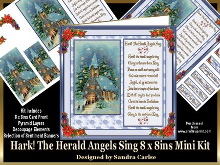 Hark! the Herald Angels Sing 8 x 8ins Mini Kit