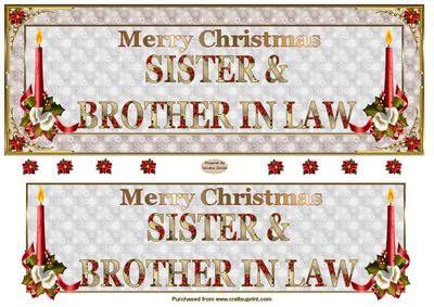 Sister & Brother in Law Large Dl Card Front