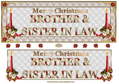 Brother & Sister in Law Large Dl Card Front