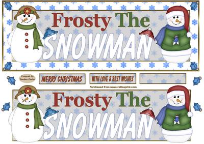 Christmas Frosty the Snowman dl Topper