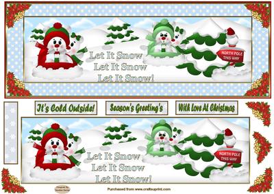 Let It Snow Large Dl Card Front