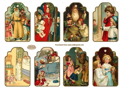 8 x Christmas Gift Tags Sheet 2
