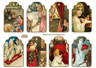 8 x Christmas Gift Tags Sheet 6