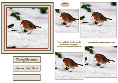 A Christmas Robin 5'' Square Card Front