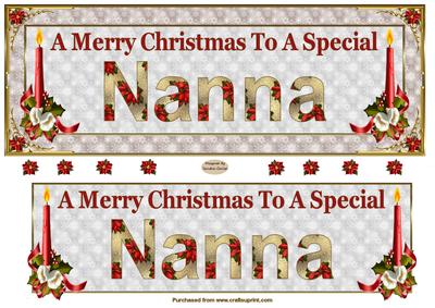 Nanna Large Dl Christmas Card Front