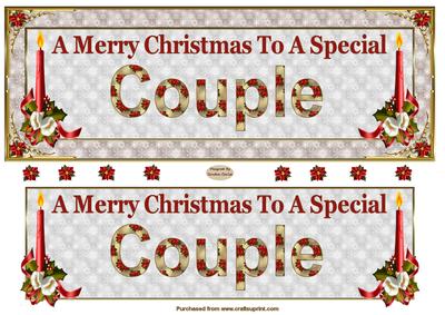 To a Special Couple Christmas Large Dl Card Front