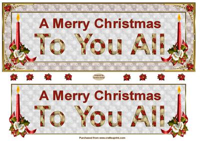 Merry Christmas To You All Large dl Topper