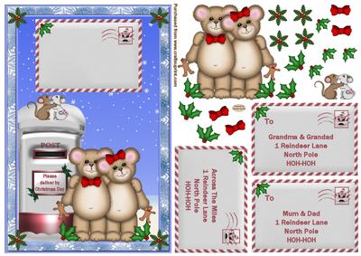 Christmas card decoupage Topper 1