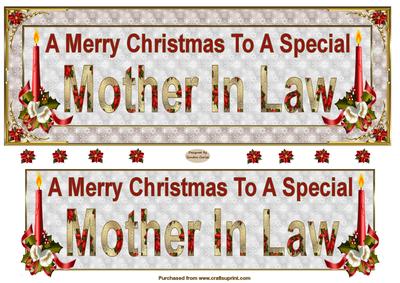 Mother in Law Dl Christmas Card Front