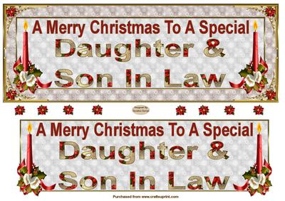 Daughter & Son in Law Christmas Dl Card Front