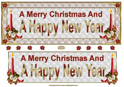 Merry Christmas & Happy New Year Dl Card Front