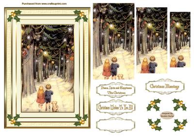 Christmas Lights Pyramid Card Front
