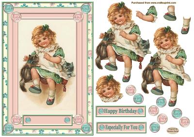 A Birthday Wish Decoupage Card Front