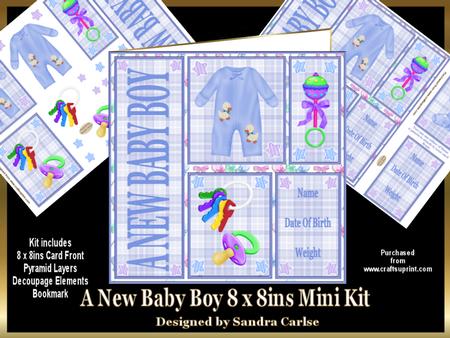 A New Baby Boy 8 Square Mini Kit