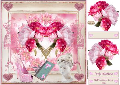 To My Valentine 8'' Square Card Front