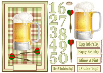 Beerlicious Day Decoupage Age Topper