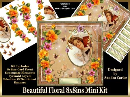 Beautiful Floral 8x8ins Mini Kit