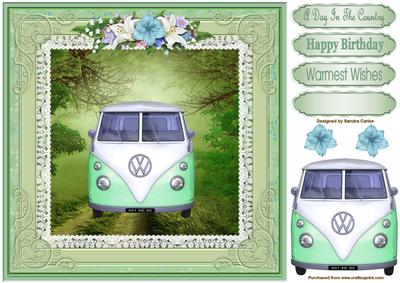 A Day in the Countryside - Approx: 8x8ins Card Front