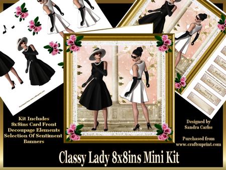 Classy Lady 8x8ins Mini Kit