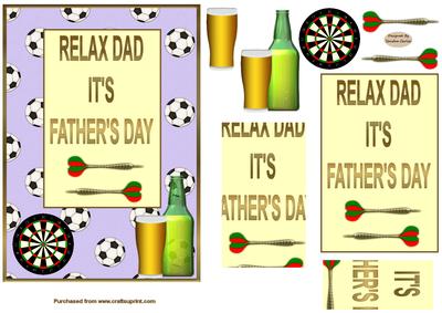 Relax Dad It's Father's Day Pyramid Card Front