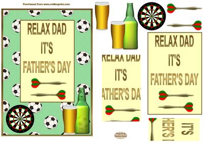 Relax Dad It's Father's Day Pyramid Card Front 1