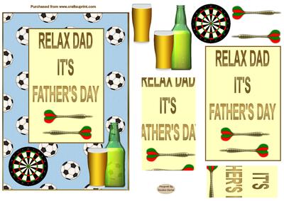 Relax Dad It's Father's Day Pyramid Card Front 2