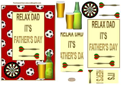Relax Dad It's Father's Day Pyramid Card Front 3
