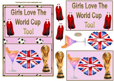 Girls Love the World Cup Too Card Front