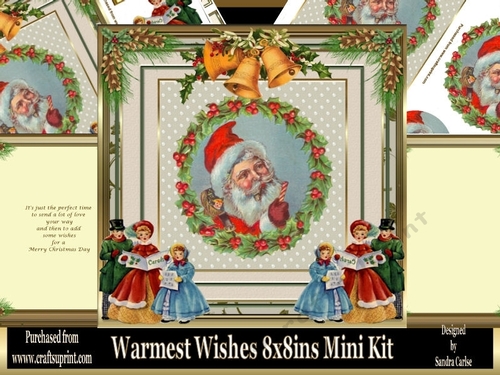 Warmest Wishes Vintage 8x8ins Mini Kit