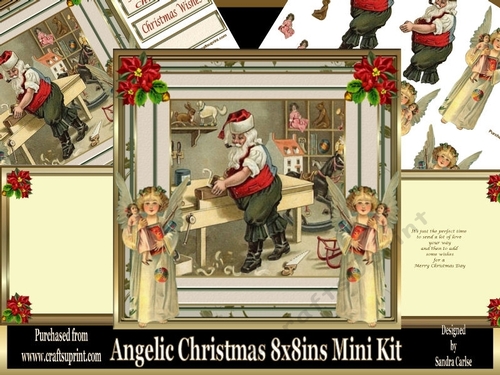 Angelic Vintage Christmas 8x8ins Mini Kit