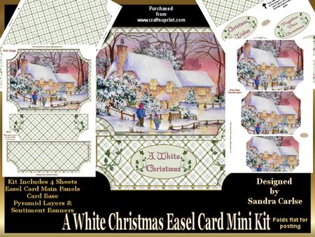 White Christmas Easel Card Mini Kit