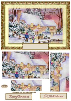 A White Christmas Pyramid Card Front