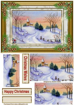 Christmas Mass Pyramid Card Front