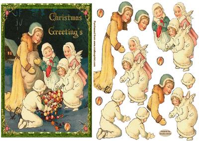 Christmas Treats Decoupage Card Front