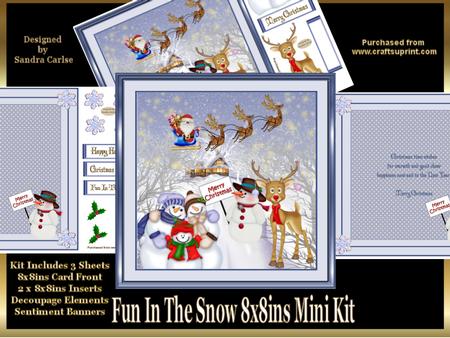 Christmas Fun in the Snow 8x8ins Mini Kit
