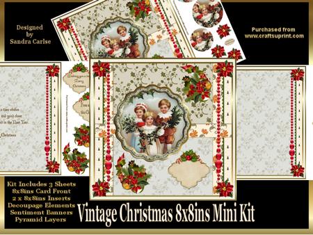 Vintage Christmas 8x8ins Mini Kit