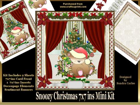 Snoozy Christmas 7x7ins Mini Kit
