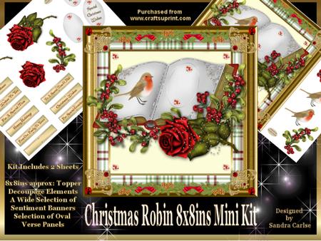 Golden Christmas 8x8ins Mini Kit
