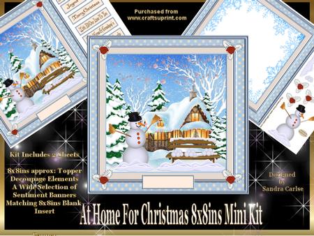 At Home for Christmas 8x8ins Mini Kit