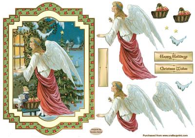 An Angel at Christmas Card Front