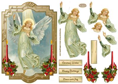 An Angel from Above Decoupage Card Front