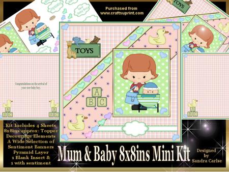 Mum & Baby 8x8ins Mini Kit