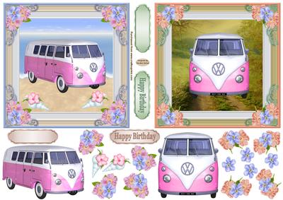 Birthday Decoupage Holiday Camper Van Topper 6