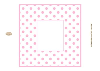 Baby Girl Blank 7x7ins Insert 6