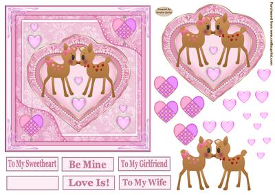 Valentine Love Is Decoupage Topper