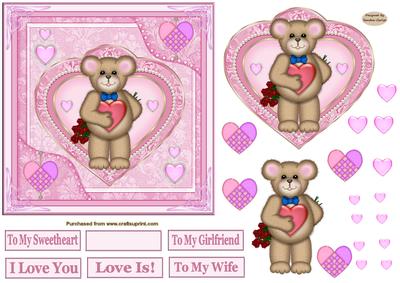To My Sweetheart Decoupage Topper