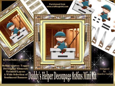 Birthday/Fathers Day Male Decoupage 8x8ins Mini Kit