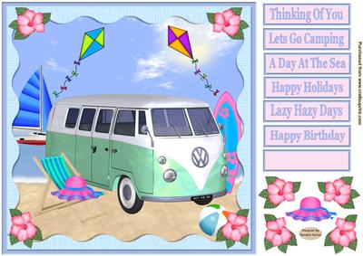 Day at the Beach Decoupage Topper